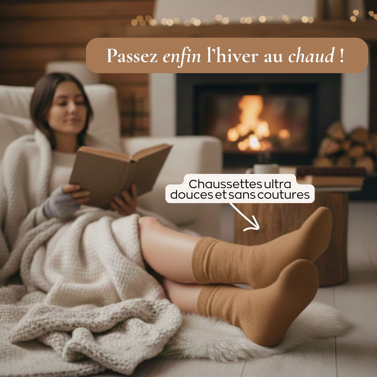 Chaussettes en laine de mérinos